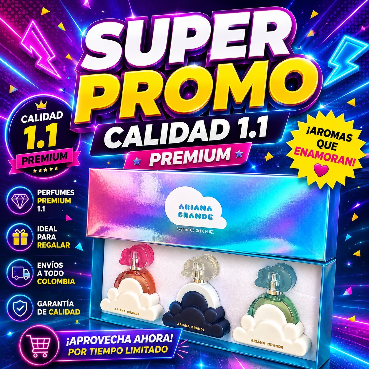 Set De Fragancias Ariana Grande Para Regalo