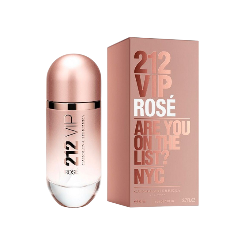 Perfume 212 Vip Rose de Carolina Herrera en KingParfumCol, frasco rosa metalizado y caja a juego de 100ml