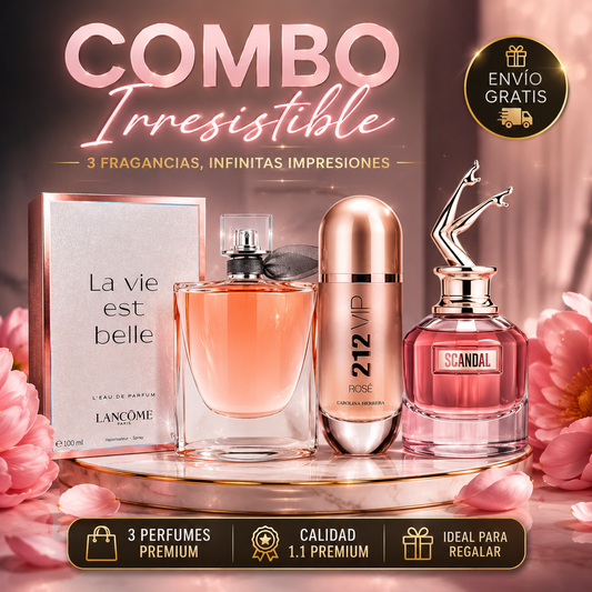 8 Combo Premium Dama 3 Perfumes
