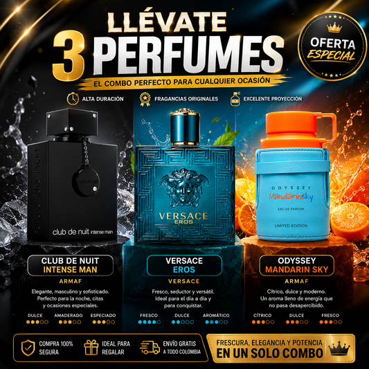 3 Perfumes Exclusivos – Lujo, Estilo y Duración Inigualable