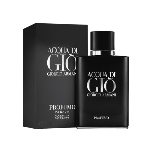 Perfume KingParfumCol Acqua di Gio Profumo de Giorgio Armani en frasco negro elegante de 100ml con caja a juego