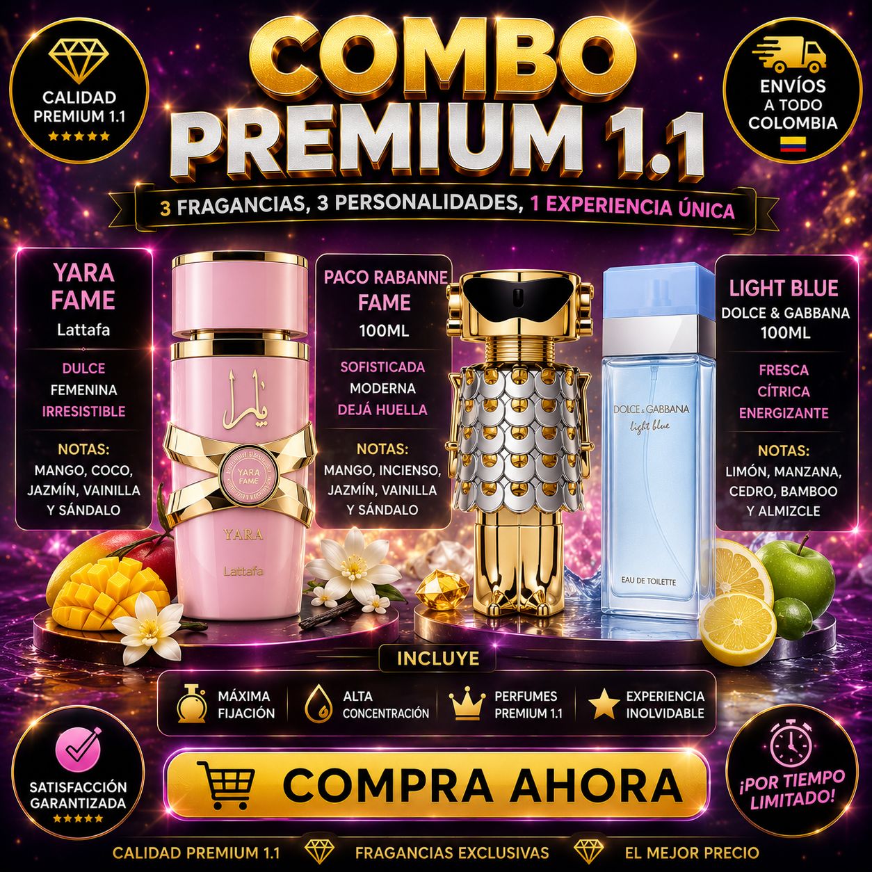Combo de Lujo DAMA 3 Perfumes