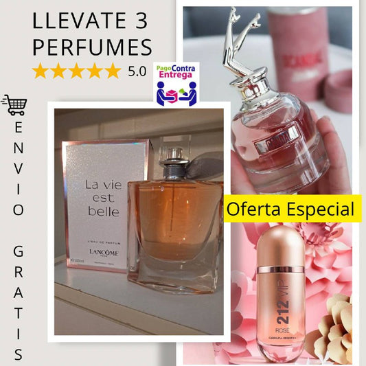 8 Combo Premium Dama 3 Perfumes