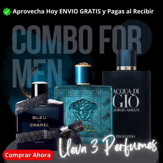 2 Combo de Lujo Hombre 3 Perfumes